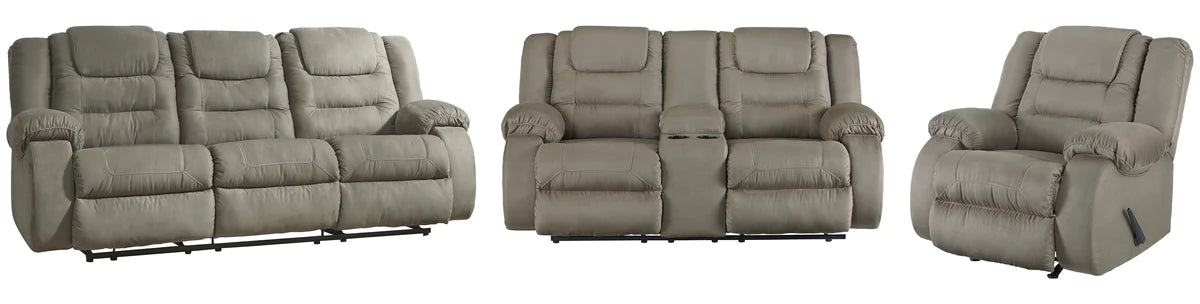 McCade Reclining Sofa, Loveseat and Recliner