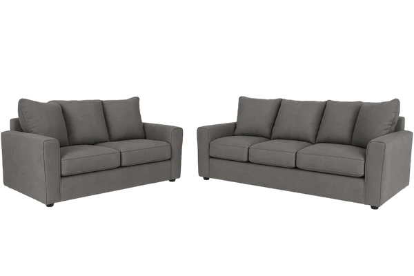 Stairatt Sofa and Loveseat; Charcoal