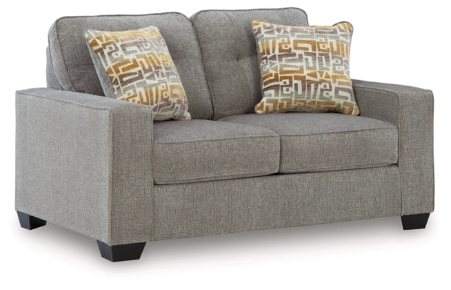 Storrow Sofa and Loveseat; Iron