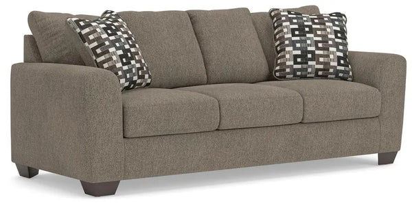 Triston-Peaks Sofa;Suede