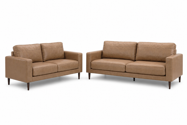 Telora Sofa and Loveseat Toffee; Toffee