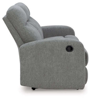 Moreau Place DBL Reclining Loveseat with Console;Sterling