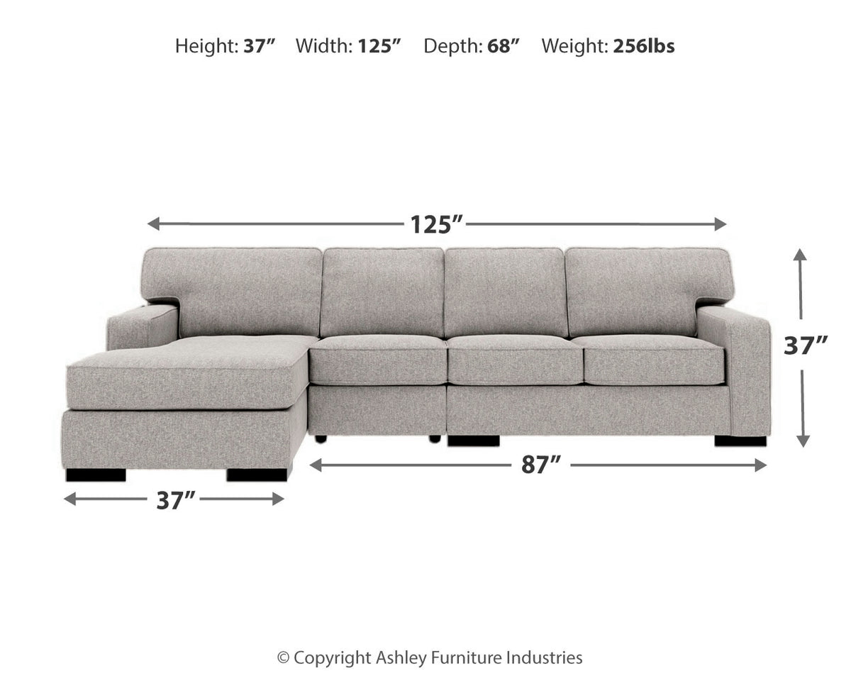 Ashlor Nuvella® 3Piece Sectional with Chaise Ashley Furniture Brunei