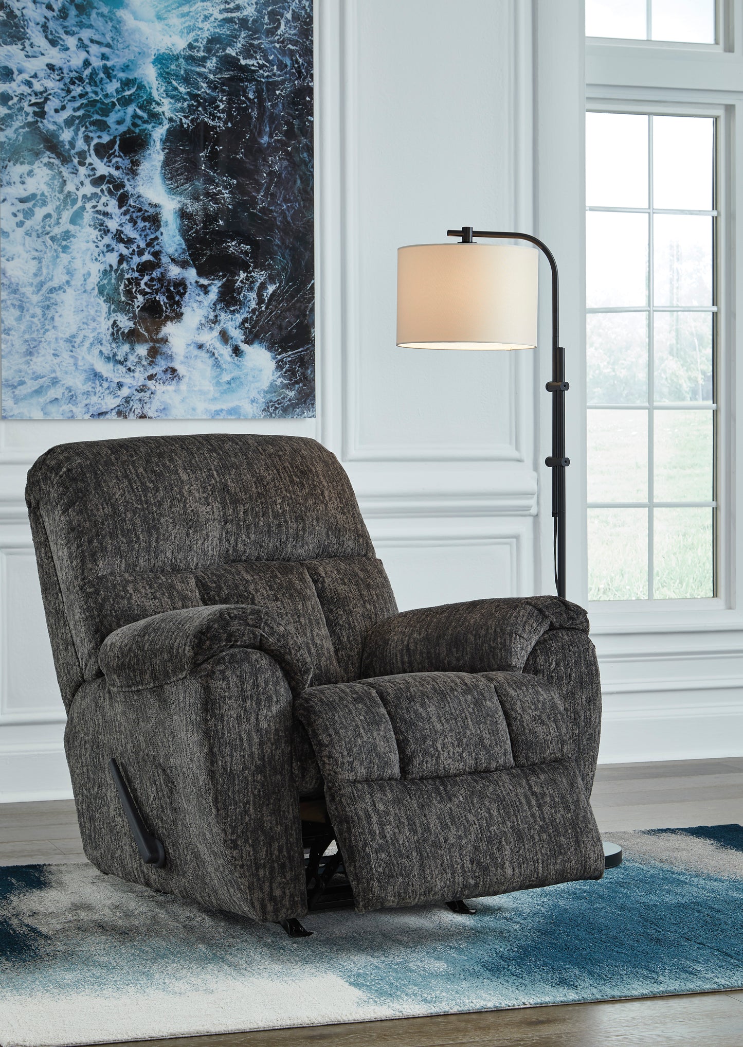 Rampant Rocker Recliner;Gunmetal