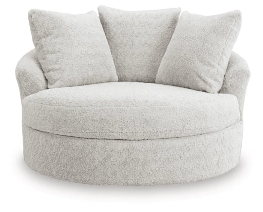 Snodoodle Oversized Swivel Accent Chair;Arctic