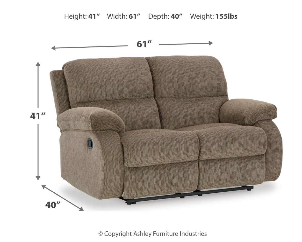 Scranto Reclining Loveseat - Ashley Furniture - Brunei