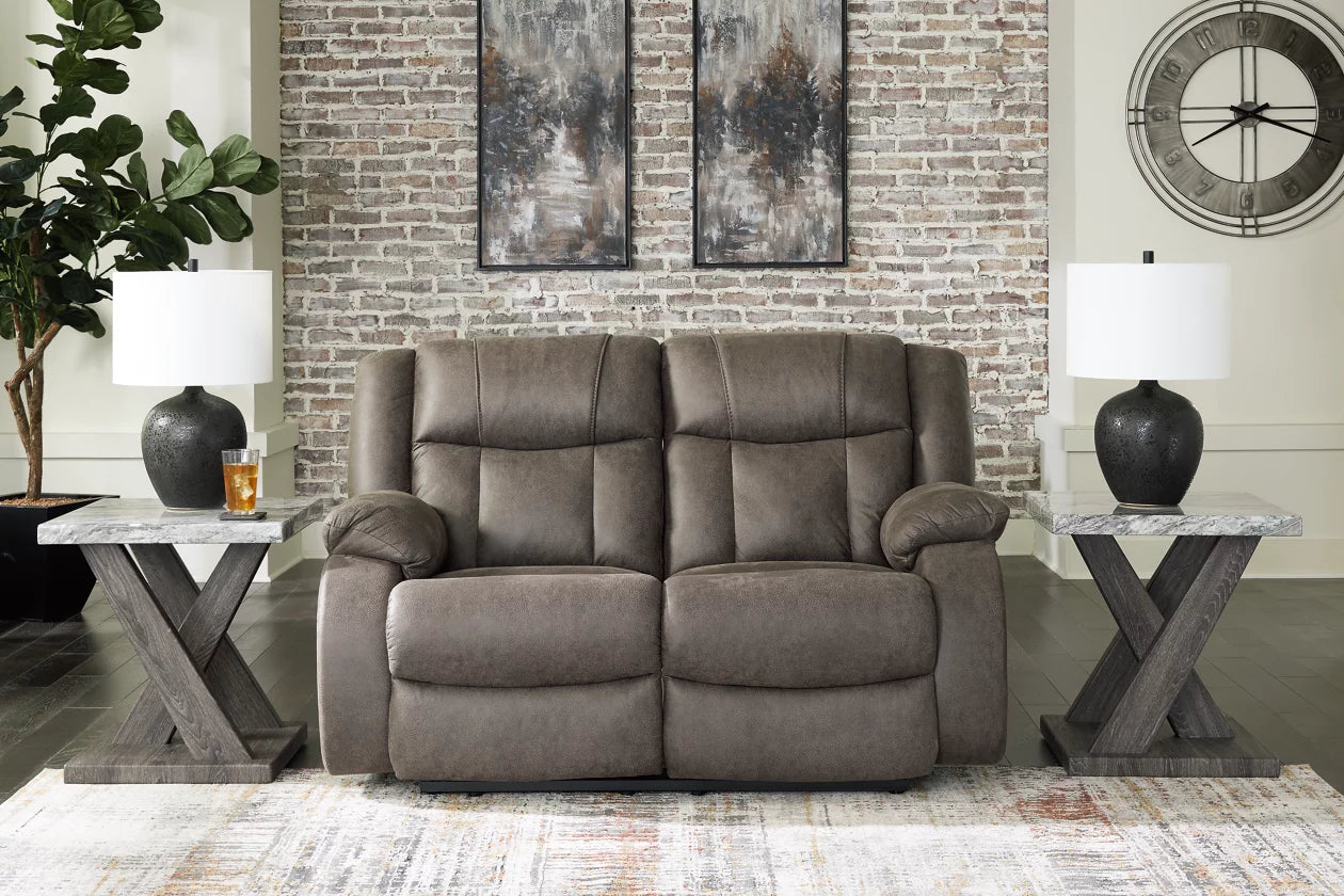 First Base Reclining Loveseat - Ashley Furniture - Brunei