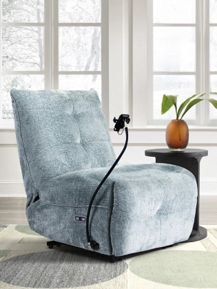 Burlyton Zero Wall Power Recliner;Blue