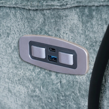 Burlyton Zero Wall Power Recliner;Blue