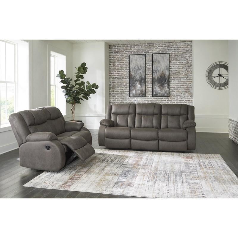 First Base Reclining Loveseat - Ashley Furniture - Brunei