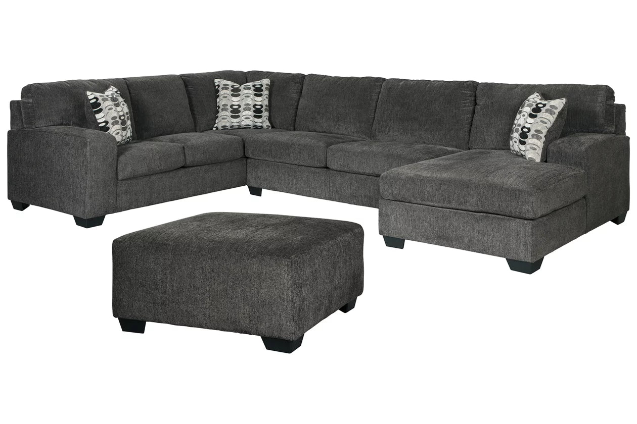 Ballinasloe 3-Piece Sectional and Ottoman - Ashley Furniture - Brunei