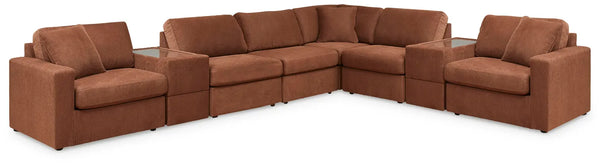 Modmax 8-Piece Sectional with Storage Consoles;Spice