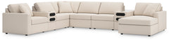 Modmax 8-Piece Sectional with Chaise and Audio Consoles;Oyster