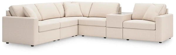 Modmax 6-Piece Sectional with Storage Console;Oyster