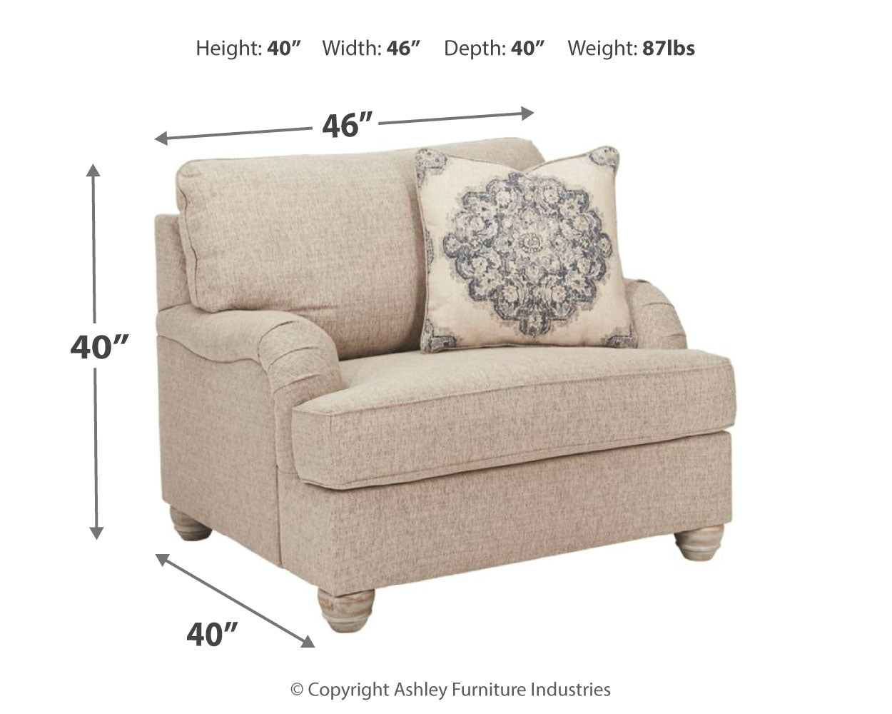 Dandrea Oversized Chair - Ashley Furniture - Brunei