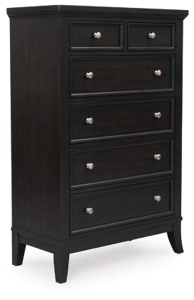 Bambori Six Drawer Dresser;Dark Brown