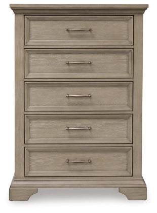 Vallardia Five Drawer Chest;Light Grayish Brown
