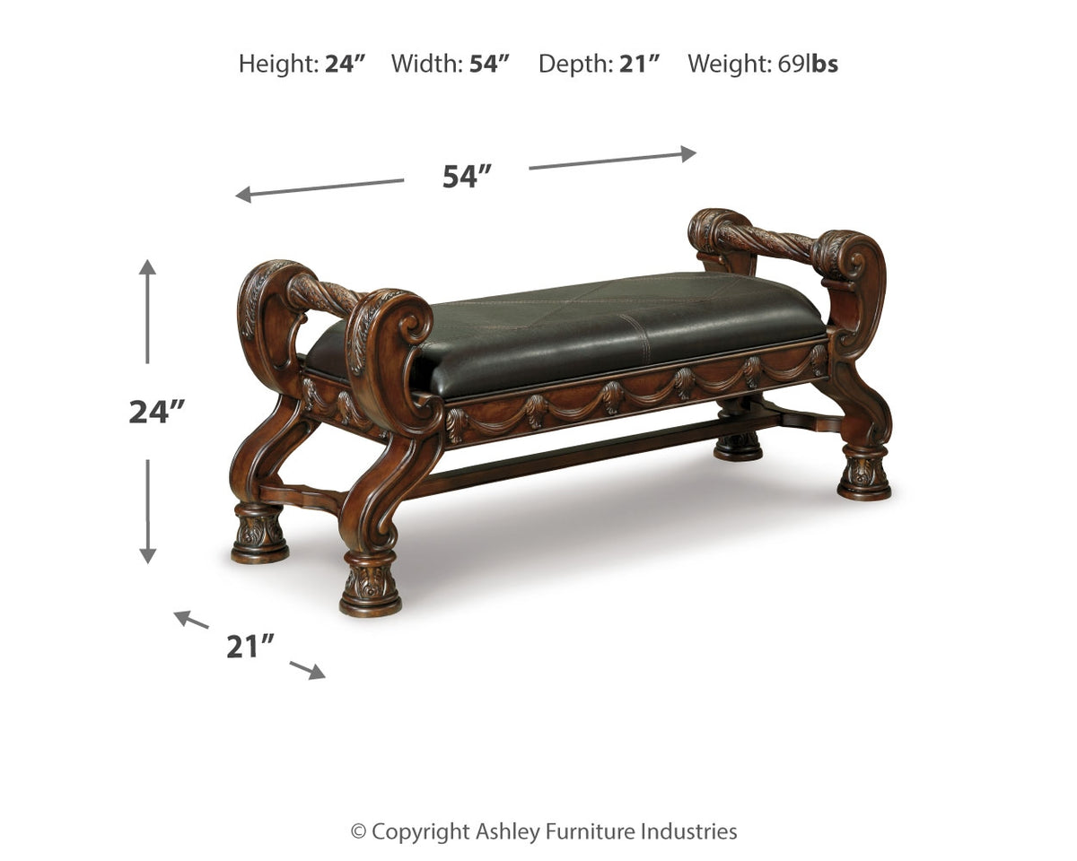 North Shore Upholstered Bench – Ashley Furniture - Brunei