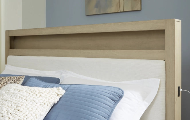 Calmoro Queen Bookcase Bed;Gray