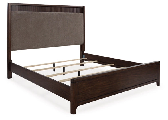 Korestone Queen Bed With Mirrored Dresser, Chest and Nightstand