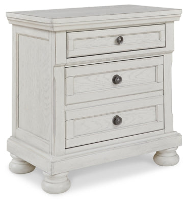 Robbinsdale King Panel Storage Bed with Mirrored Dresser, Chest and 2 Drawer Nightstand