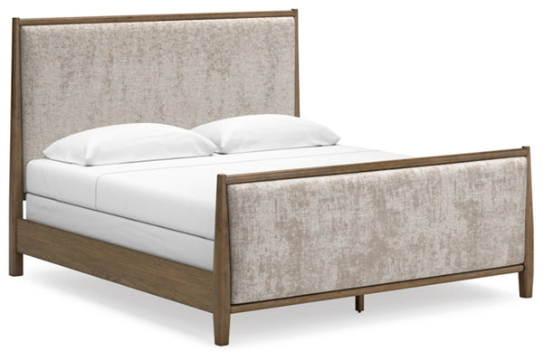 Roanhowe King Upholstered Bed;Brown