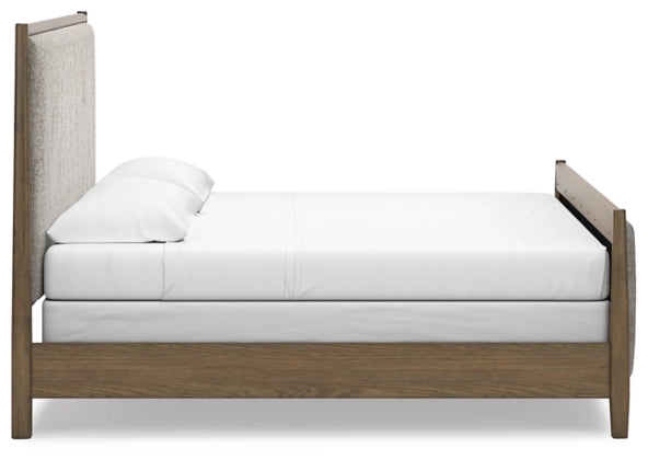 Roanhowe King Upholstered Bed;Brown