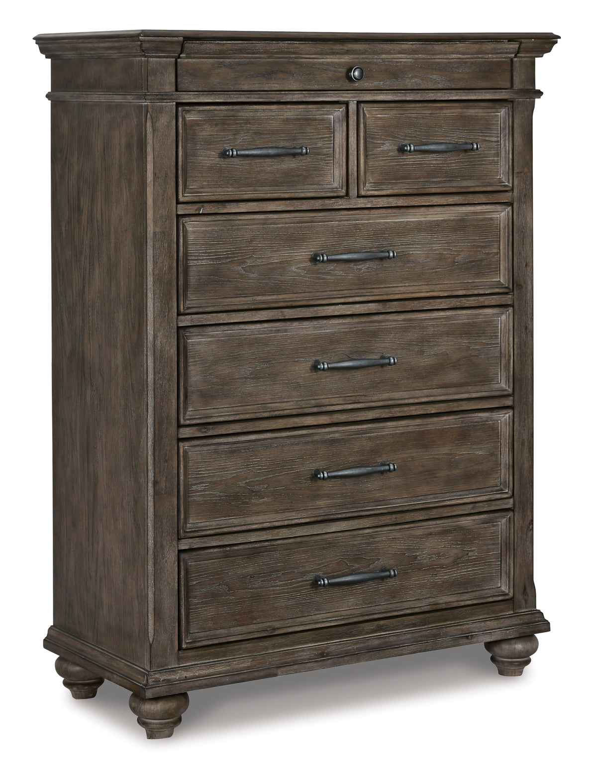 Johnelle King Panel Bed with Chest of Drawers, Dresser, Mirror and Nig