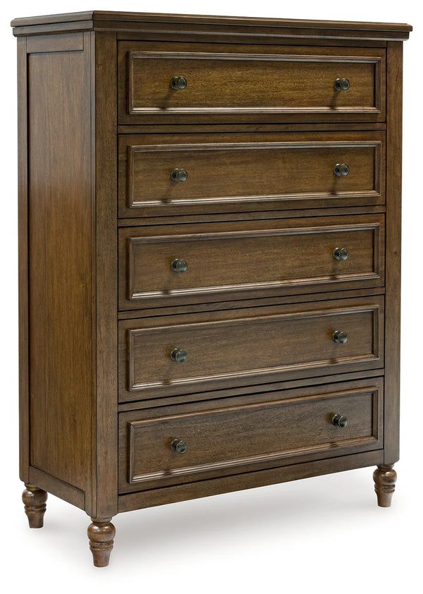 Sturlayne Five Drawer Chest;brown