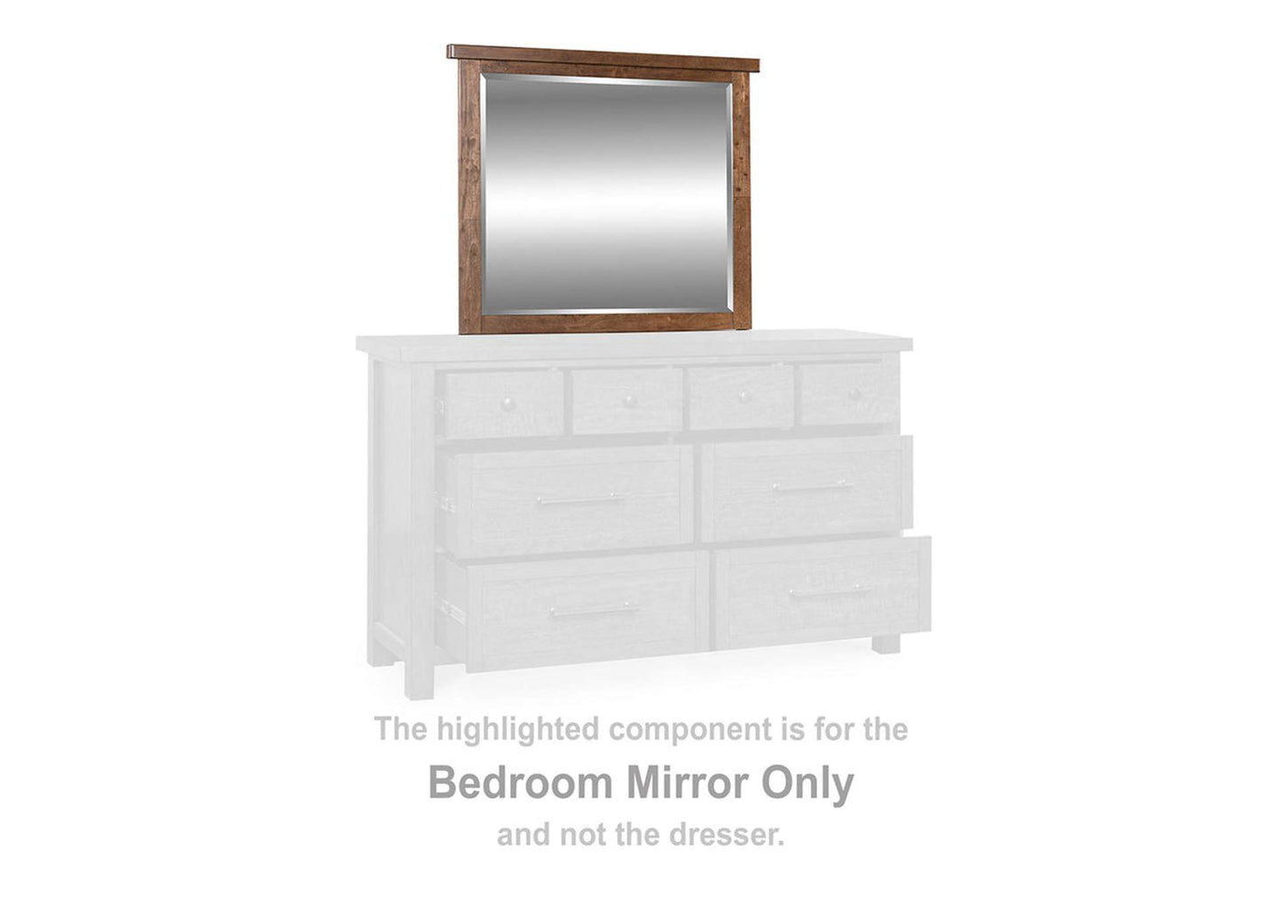 Kristiland Dresser and Mirror;Brown