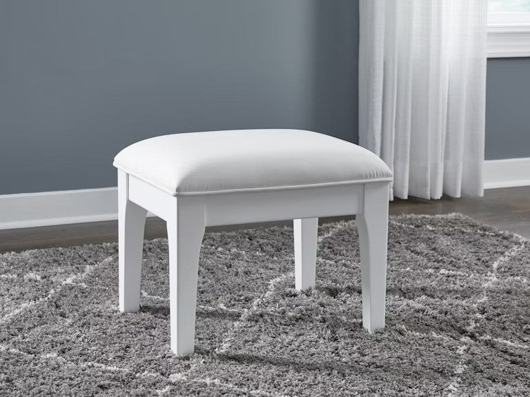 Chalanna Vanity Stool - White