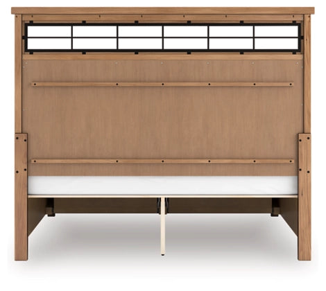 Taffenbrook King Panel Storage Bed;Medium Brown