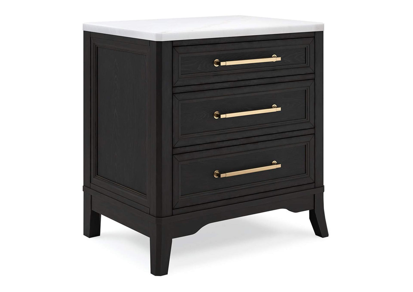 Welltern California King Panel Bed with 9 Drawer Dresser, 5 Chest Drawers, 3 Drawer Nightstand and Bedroom Mirror