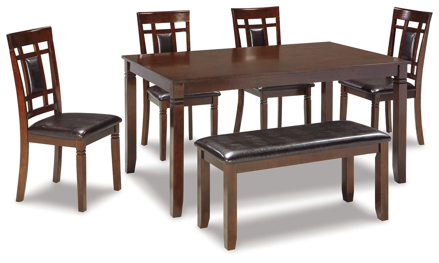 Bennox Dining Table and Chairs with Bench (Set of 6) - Ashley Furniture - Brunei