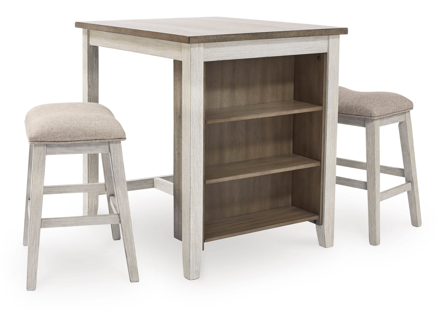 Skempton Counter Height Dining Table and Bar Stools (Set of 3) - Ashley Furniture - Brunei