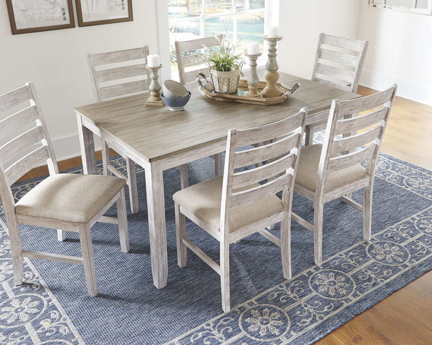 Skempton Dining Table and Chairs (Set of 7) - Ashley Furniture - Brunei
