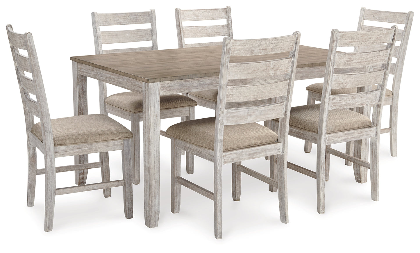 Skempton Dining Table and Chairs (Set of 7) - Ashley Furniture - Brunei