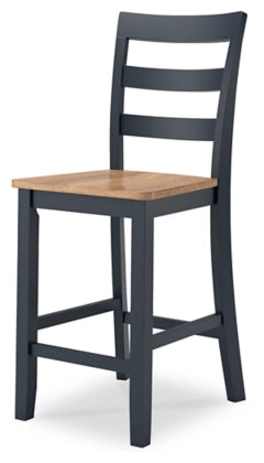 Gesthaven Barstool;Natural/Blue (Set of Two)