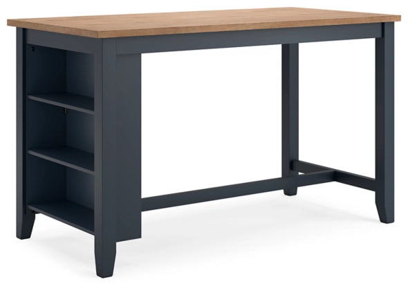 Gesthaven Rectangle Dining Room Counter Table;Natural/Blue