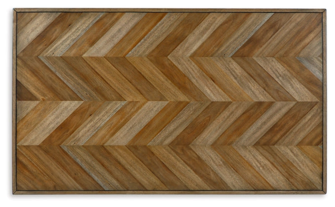 Blondon 7-piece Dining Set; Brown/Black