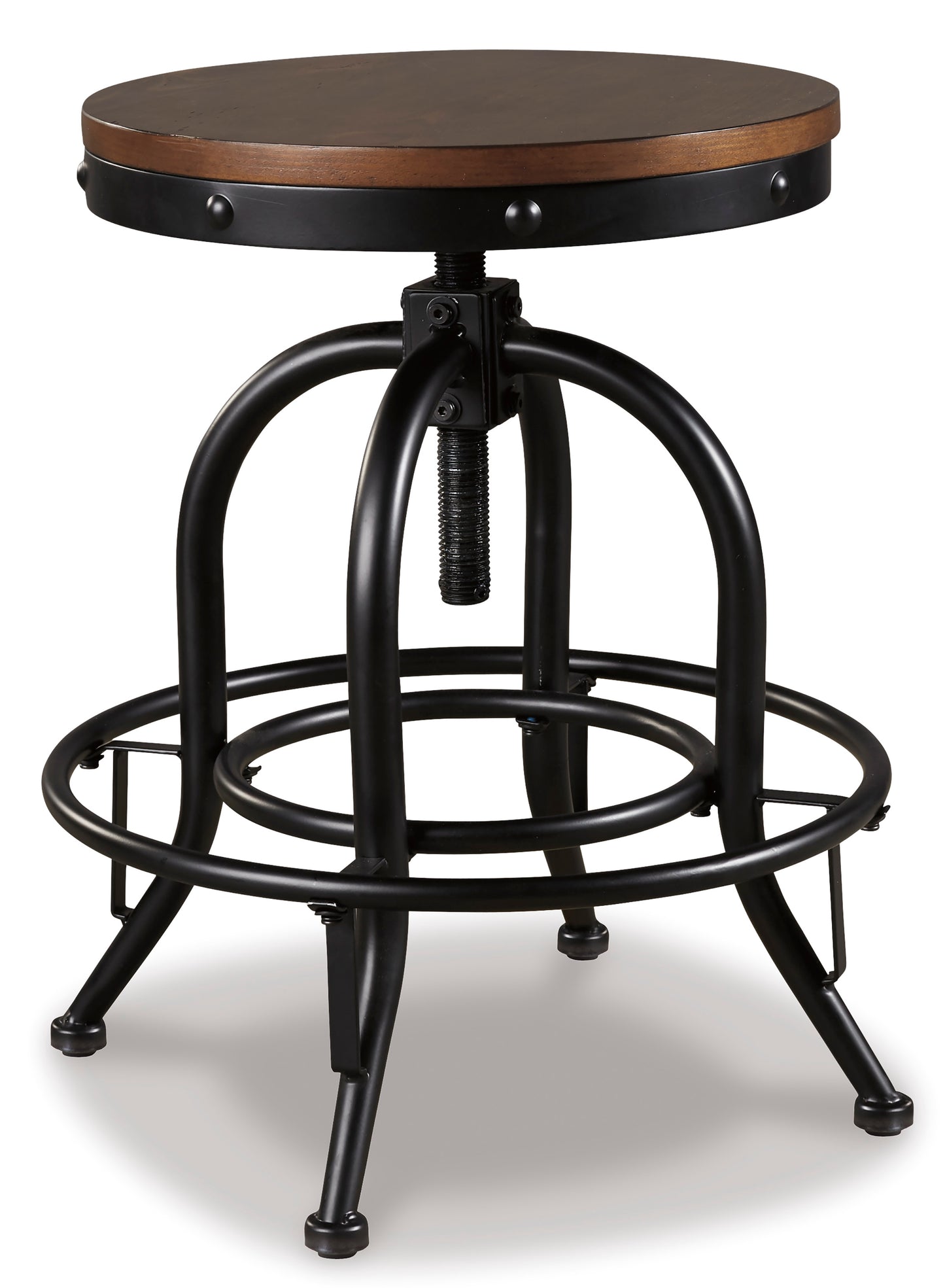 Valebeck Swivel Barstool;Brown/Black
