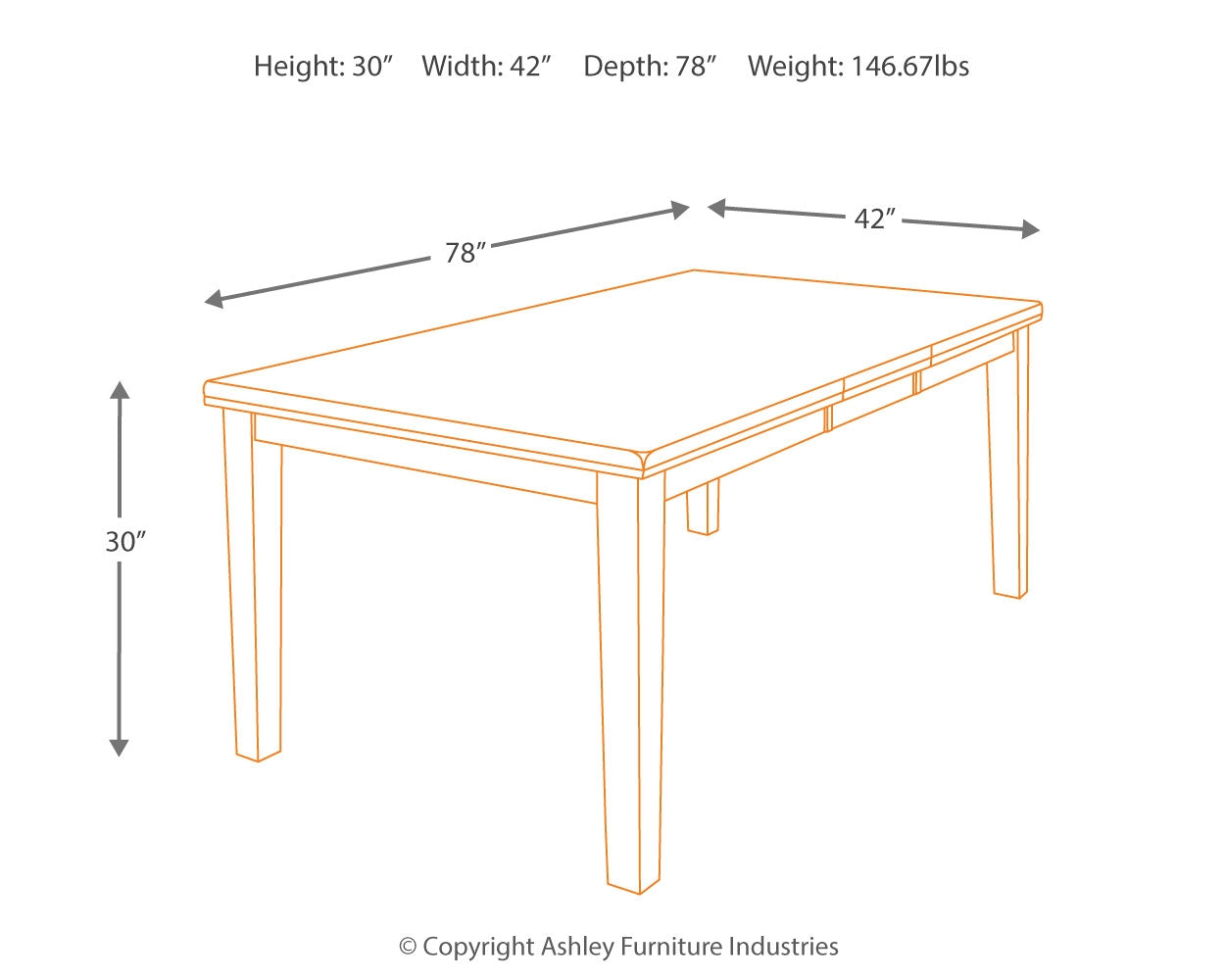 Ralene Dining Extension Table - Ashley Furniture - Brunei