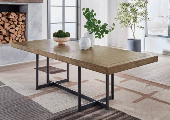 Tomtyn Rectangular Extendable Dining Table;Light Brown