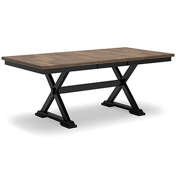 Wildenauer Dining Extension Table;BROWN/BLACK