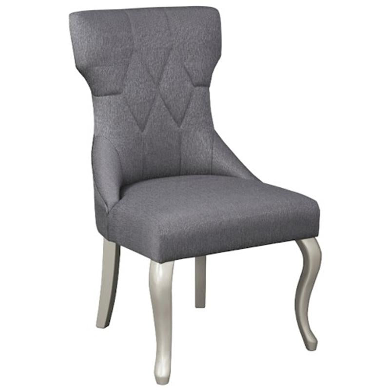 Coralayne Upholstered Side Chair in Silver (Set of 2) - Ashley Furniture - Brunei