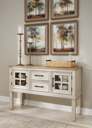 Shaybrock Dining Room Server;Antique White/Brown