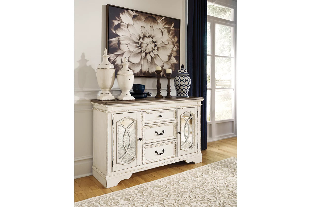 Realyn Dining Table and 6 Chairs with Server - Ashley Furniture - Brunei
