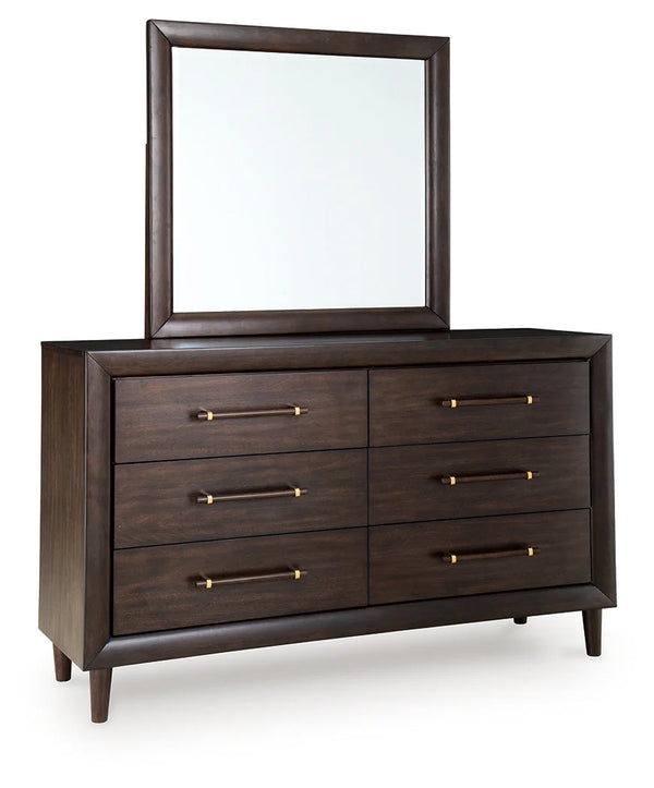 Dantenton Merlot Dresser and Mirror;Merlot