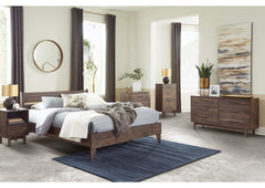Calverson Queen Platform Bed with Dresser, Chest and Nightstand