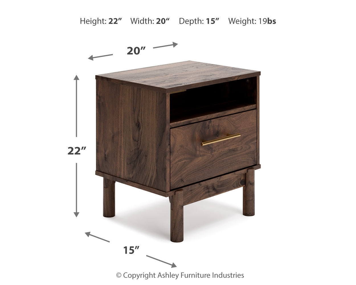 Calverson Nightstand - Ashley Furniture - Brunei
